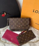 Pochete Louis Vuitton Félicie Monogram - Marrom/Vinho