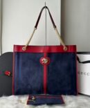 Bolsa Gucci Rajah Large Tote - Azul/Vermelho