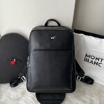 Mochila MontBlanc em Couro - Preto