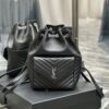 Mochila Saint Laurent Joe Matelassê - Preto/Prata