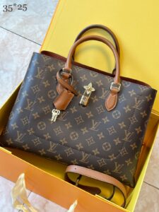 Bolsa LV Tote Flower - Marrom