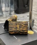 Bolsa Saint Laurent Kate Estampada - Preto/Laranja