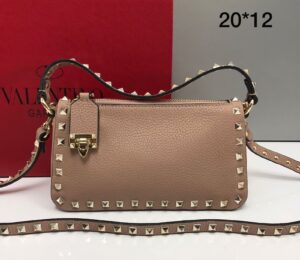 Bolsa Valentino Rockstud Crossbody - Nude