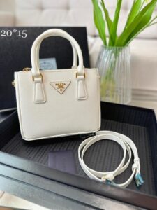 Bolsa Prada Galleria Saffiano Mini - Branco