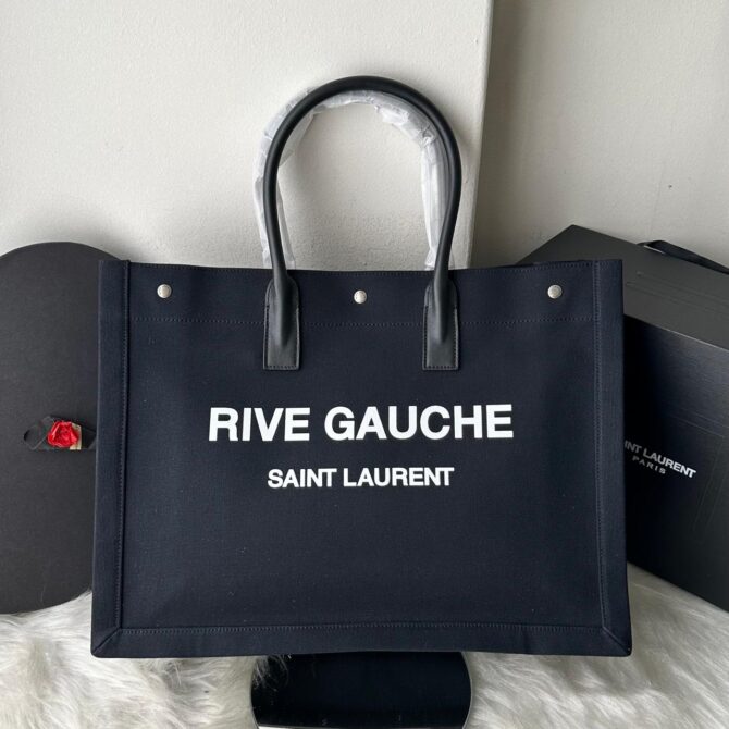 Bolsa Saint Laurent Rive Gauche Palha - Imagem 9