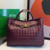 Bolsa Bottega Veneta Andiamo Média-Vinho