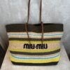 Bolsa Miu Miu Tote-Verde/Bege