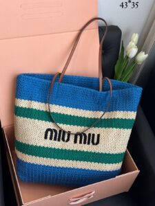 Bolsa MiuMiu Tote - Azul/Verde