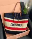 Bolsa MiuMiu Tote - Azul/Vermelho