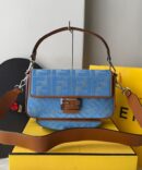 Bolsa Fendi Baguete FF Bordado - Azul