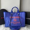 Bolsa Chanel Tote Fibra Neon - Azul/laranja