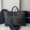 Bolsa Chanel Tote Trançada - Preto