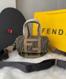 Bolsa Fendi Bowling FF - Marrom/Preto