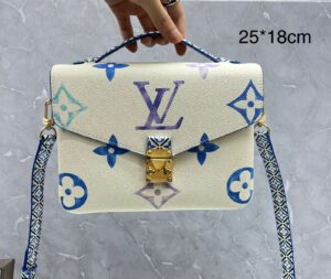 Bolsa Pochete Métis Flowers - Branco/Azul