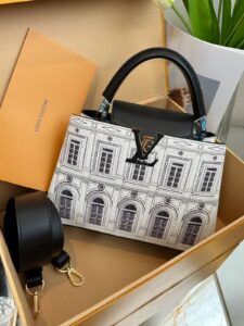Bolsa LV Capucines BB Architettura - Branco/Preto