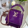 Bolsa LV Capucines Crocodillien Mini - Roxo