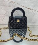 Bolsa Chanel Matelassê Mini - Preto/Dourado