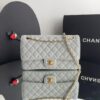 Bolsa Chanel Classic 255 Caviar - Azul/Dourado