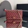 Bolsa Chanel Classic 255 Caviar - Vinho/Dourado