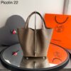 Bolsa Hermes Picotin Lock 22 - Marrom/Prata