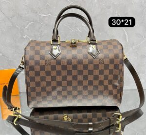 Bolsa LV Speedy Damier 30 - Marrom/Preto