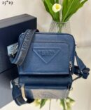 Bolsa Prada Saffiano Retangular em Couro - Azul