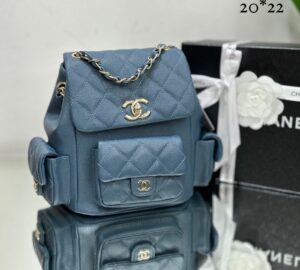 Mochila Chanel Caviar - Azul