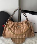 Bolsa Gucci Tote Deco - Bege/Dourado