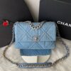 Bolsa Chanel 19 Jeans Média - Azul