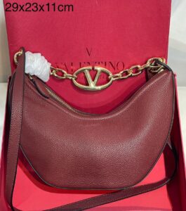 Bolsa Valentino Vlogo Moon - Vinho/Dourado