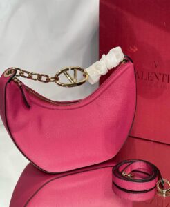 Bolsa Valentino Vlogo Moon - Rosa/Dourado