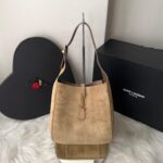 Bolsa YSL 5 Á 7 Camurça - Bege