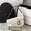 Bolsa Gucci Horsebit 1955 Assimétrica - Branco