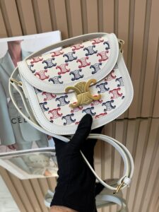 Bolsa Celine Besace Mini - Branco/Azul