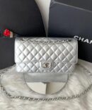 Bolsa Chanel Classic 255 Metálica - Prata