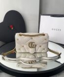 Bolsa Gucci Marmont GG - Branco/Dourado