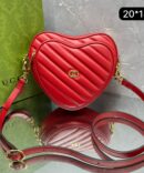 Bolsa Gucci Tiracolo Intelocking Heart - Vermelho