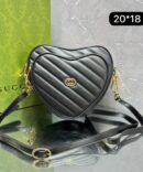 Bolsa Gucci Tiracolo Intelocking Heart - Preto