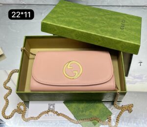 Carteira Gucci Blondie - Rosa/Dourado