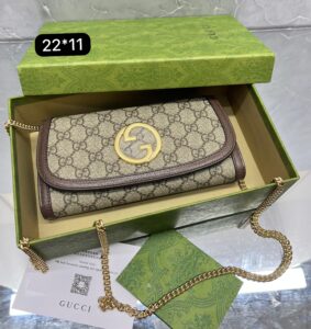 Cartera Gucci Blondie Monogram - Marrom
