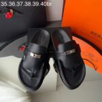 Sandália Hermès Empire - Preto/Prata