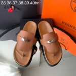 Sandália Hermès Empire - Caramelo/Prata