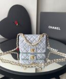 Bolsa Chanel Flap Bag Mini - Azul
