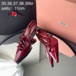 Sapato Miu Miu Slingback - Bordo