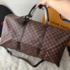 Mala LV Baú Keepall Damier - Marrom