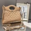 Bolsa Chanel 31 Shopping Bag - Nude/Dourado