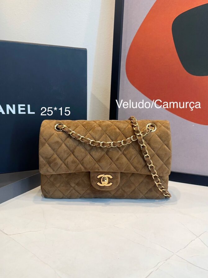 Bolsa Chanel Classic 11.12 Camurça - Imagem 18