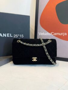 Bolsa Chanel Classic 11.12 Camurça-Preto