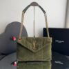 Bolsa YSL Puffer Camurça MM-Verde