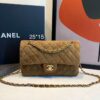 Bolsa Chanel Classic 11.12 Camurça-Caramelo/Dourada